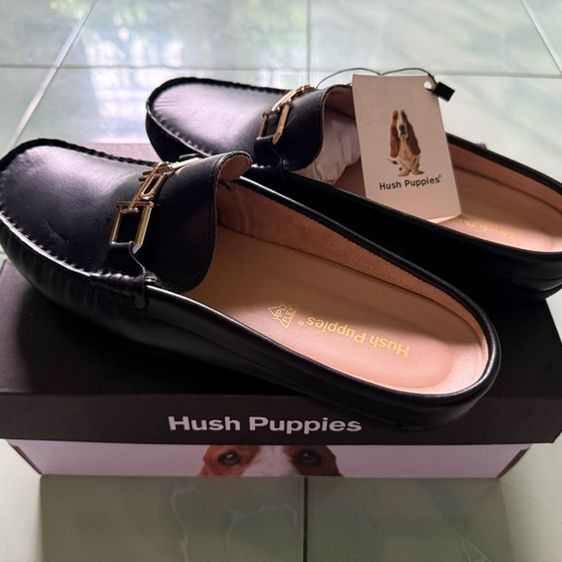 อื่นๆ หนังแท้ UK 7 | EU 40 2/3 | US 8.5 ดำ รองเท้าคัชชู Hush Puppies ป้ายห้อย
