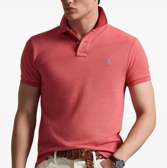 เสื้อโปโล EU 39 แขนสั้น เสื้อPolo Ralph Lauren สีชมพูอมส้ม