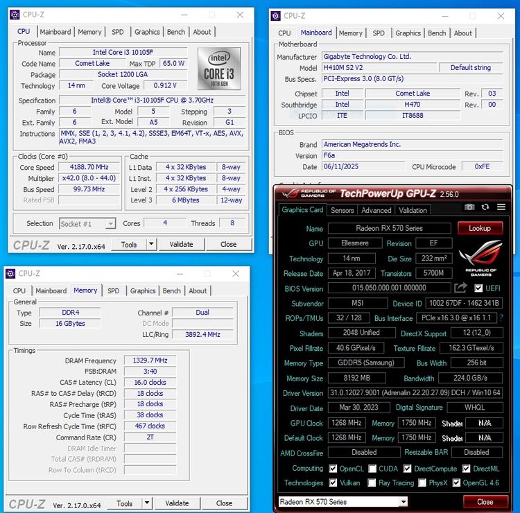 💥 Com เล่นสตรีมเกมส์ ทำงาน กราฟิก 3D ตัดต่อ 💥 CPU I3 10105F + RX 570 OC 8 GB + RAM 16 GB + SSD 256 GB 💥 รูปที่ 11