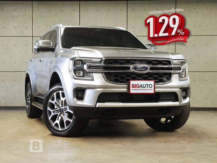 Ford Everest 2023 2.0 Bi-Turbo Titanium+ 4WD Utility-car ดีเซล ไม่ติดแก๊ส เกียร์อัตโนมัติ บรอนซ์เงิน