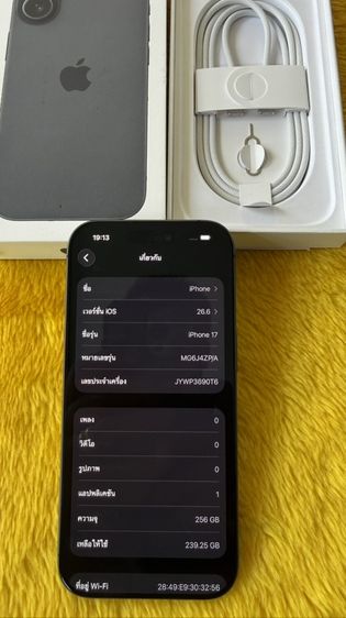iPhone 17–สีดำประกัน0เกือบเต็มปี รูปที่ 2