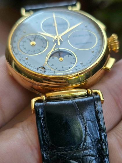 🔥Vintage RUBENS Triple-Date Calendar MoonPhase Chronograph 18k Solid Gold ฟังชั่นครบๆ รูปที่ 5