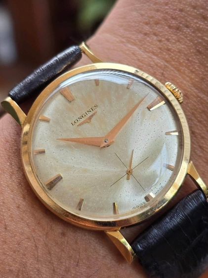 นาฬิกา LONGINES 18k Rose Gold 2เข็มครึ่ง ขาแฟนซีหายาก ตัวเรืองทองคำแท้ 18k รุ่นสะสมหายากมาก รูปที่ 6