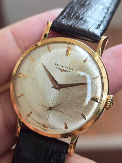 นาฬิกา LONGINES 18k Rose Gold 2เข็มครึ่ง ขาแฟนซีหายาก ตัวเรืองทองคำแท้ 18k รุ่นสะสมหายากมาก รูปที่ 4