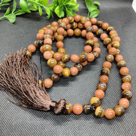 สร้อยประคำ 108 เม็ด หินทรายทอง สลับหินตาเสือ 10มิล งานHandmade สวดมนต์ นั่งสมาธิ เสริมโชคลาภ ปกป้องคุ้มครอง มั่งคั่ง รูปที่ 5