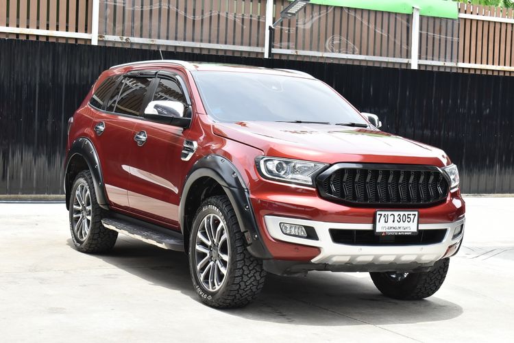 Ford Everest 2018 2.0 Titanium Plus 4WD Utility-car ดีเซล ไม่ติดแก๊ส เกียร์อัตโนมัติ แดง รูปที่ 3