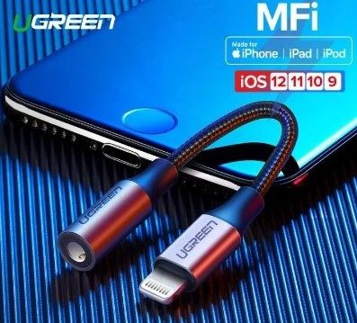 ตัวแปลง Lightning iPhone iPad เป็นแจ๊ค 3.5 ยี่ห้อ Ugreen แท้ 100.-