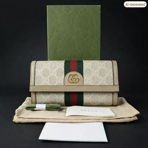 Used Like New GUCCI Ophidia GG Long Wallet Y.2023