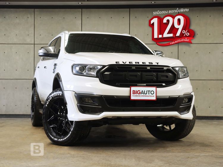 Ford Everest 2018 2.0 Bi-Turbo Titanium+ 4WD Utility-car ดีเซล ไม่ติดแก๊ส เกียร์อัตโนมัติ ขาว
