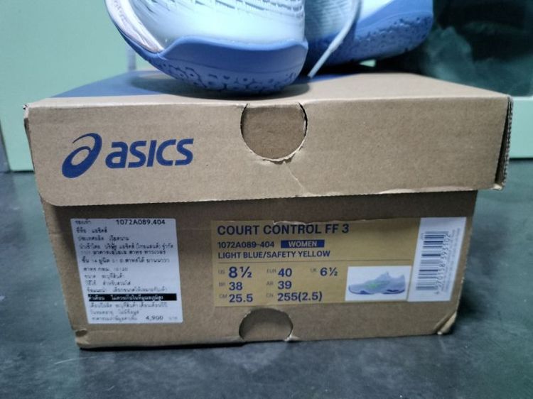 อื่นๆ หนัง PU UK 7 | EU 40 2/3 | US 8.5 ฟ้า ขายรองเท้ามือ2 asics  Court control FF3