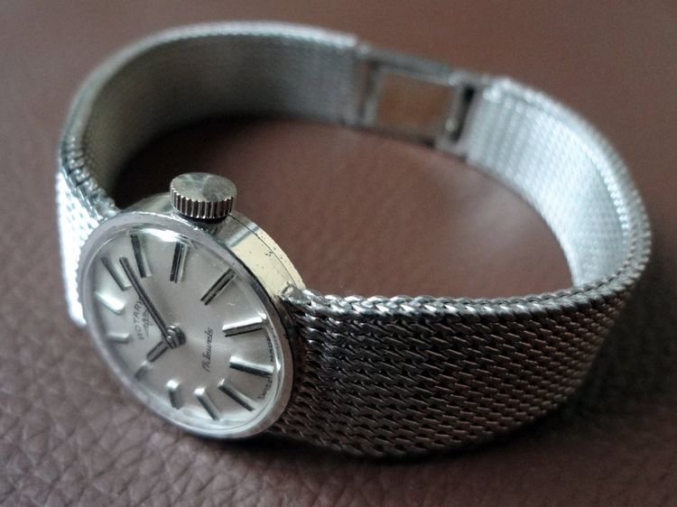 ROTARY 17 Jewels -Swiss Made- ETA 2412 นาฬิกาค็อกเทลวินเทจสวิส ตัวเรือนและสายทำจากเงินสเตอร์ลิงแท้ (เงินมาตรฐาน 925) รูปที่ 6