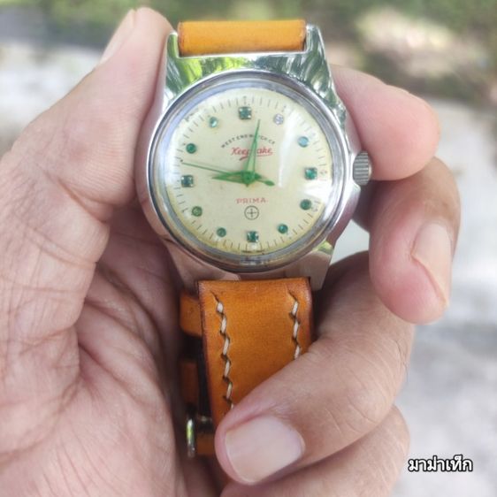 นาฬิกาวินเทจ Keepsake Prima 4901 ระบบไขลาน (Hand Winding) มาพร้อมสายหนังฟอกฝาดอิตาลี งาน Handmade ใหม่เอี่ยม รูปที่ 4