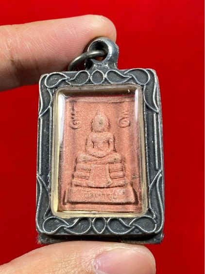 🌻พระหางหมาก หลวงพ่อฤาษีลิงดำ วัดท่าซุง พระเนื้อดินสีแดง-ชมพู พร้อมเลี่ยมกรอบ