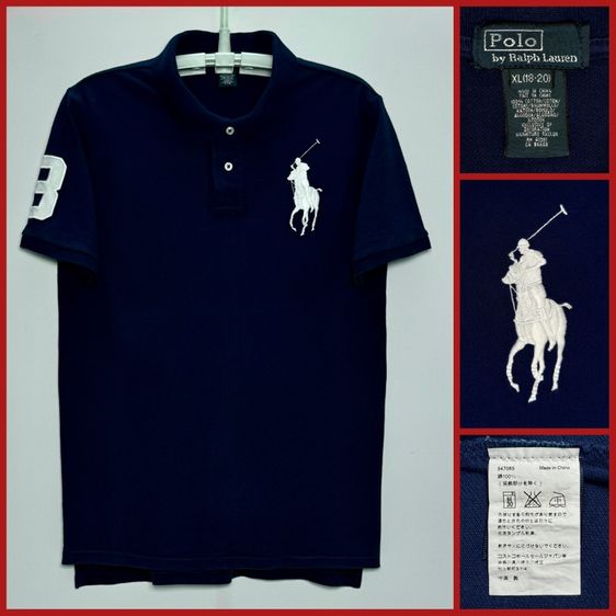 เสื้อโปโล แขนสั้น ⚠️ม้าใหญ่‼️เสื้อ POLO RALPH LAUREN ของแท้