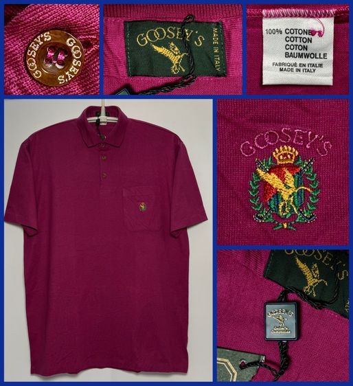 ⚠️ของใหม่ป้ายห้อย‼️เสื้อโปโล GOOSEY’S ของแท้ แบรนด์เนมราคาแพง MADE IN ITALY