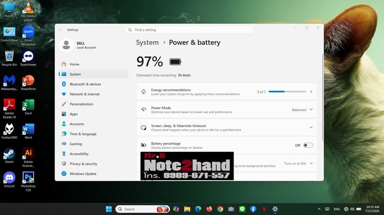 โน๊ตบุ๊คมือสอง DELL Core i5-1235U จอ14”FHD แรม8+NVMe512+การ์ดจอ Iris+วินโดว์แท้ รูปที่ 10