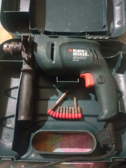 🔥 BLACK+DECKER KR500 สว่านกระแทก 500W พร้อมกล่องแท้ สภาพดี ใช้งานปกติ พร้อมใช้งาน 🔥
