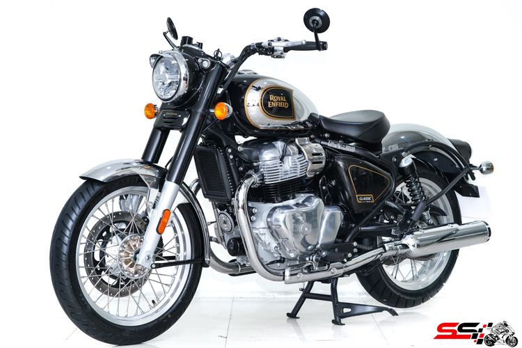 ROYAL ENFIELD CLASSIC 650 TWIN สีพิเศษโครมดำ ปี2026 วิ่งน้อย 800km ไมล์แท้ มือเดียว ท่อคู่ RHINO RACING รถสวยมากสภาพป้ายแดงไม่มีชนไม่มีล้ม รูปที่ 3