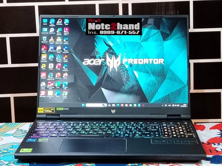 โน๊ตบุ๊คมือสอง ACER Core i5-14500HX จอ16.0” แรม32+NVMe512+NVMe1TB+RTX6GB+ปกศ. รูปที่ 2