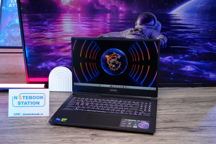 MSI Cyborg 15 i7-13620H RTX4050(6GB) Ram16 SSD512GB จอ15.6 FHD 144Hz เกมมิ่งสเปคสูง คีย์บอร์ดไฟ เครื่องสวย ครบกล่องพร้อมประกันศูนย์ เพียง 28 รูปที่ 3