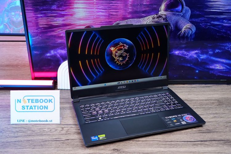 MSI Cyborg 15 i7-13620H RTX4050(6GB) Ram16 SSD512GB จอ15.6 FHD 144Hz เกมมิ่งสเปคสูง คีย์บอร์ดไฟ เครื่องสวย ครบกล่องพร้อมประกันศูนย์ เพียง 28 รูปที่ 4