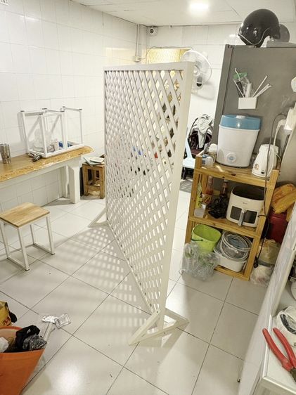 ฉากกั้นห้องวัสดุ UPVC สีขาว รูปที่ 3