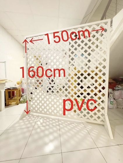 ฉากกั้นห้องวัสดุ UPVC สีขาว