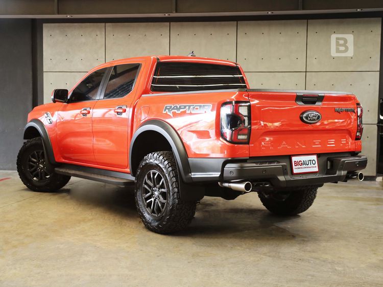Ford Ranger 2023 Raptor 3.0L V6 Twin-Turbo EcoBoost 4x4 Pickup เบนซิน ไม่ติดแก๊ส เกียร์อัตโนมัติ ส้ม รูปที่ 4