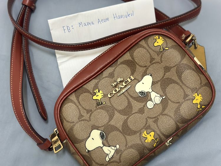 COACH x Peanuts Mini Jamie Camera Bag CF248 Snoopy Woodstock ของแท้ รูปที่ 3
