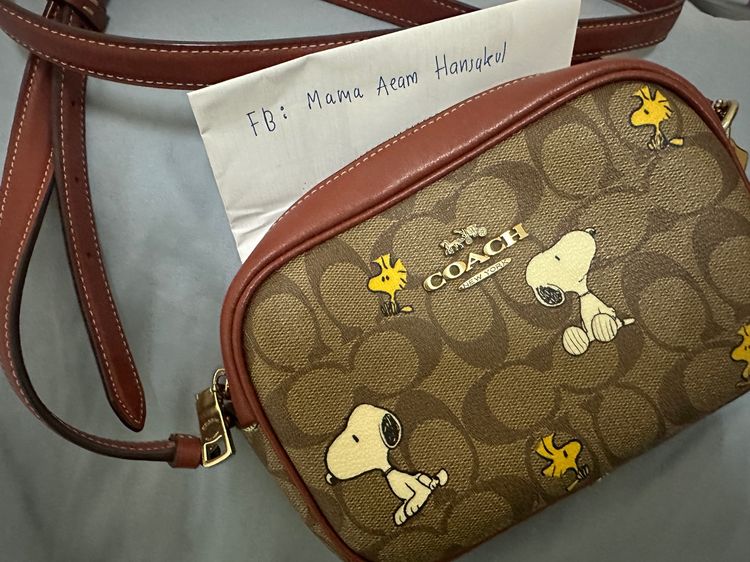 COACH x Peanuts Mini Jamie Camera Bag CF248 Snoopy Woodstock ของแท้ รูปที่ 2