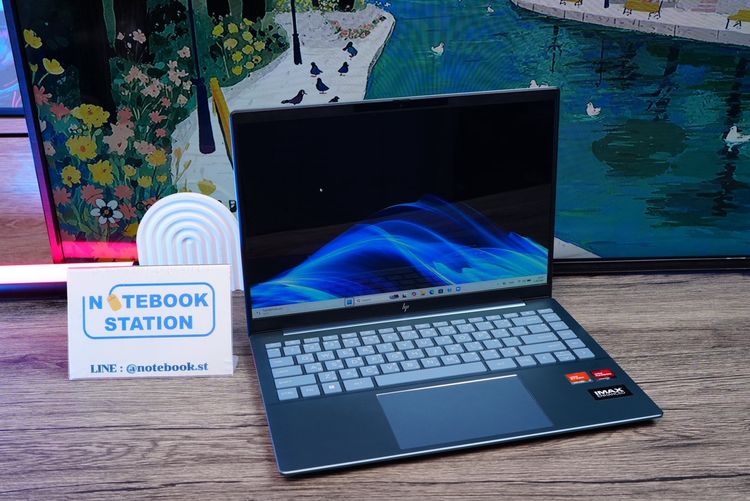 HP Pavilion Plus 14 Ryzen7- 7840U Ram16 SSD1TB จอ14.0 WUXGA สเปคสูง คีย์บอร์ดไฟ ดีไซน์สวย บางเบา มีประกันศูนย์ ขายเพียง 22,990.- รูปที่ 4