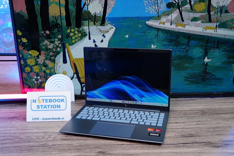 HP Pavilion Plus 14 Ryzen7- 7840U Ram16 SSD1TB จอ14.0 WUXGA สเปคสูง คีย์บอร์ดไฟ ดีไซน์สวย บางเบา มีประกันศูนย์ ขายเพียง 22,990.- รูปที่ 3