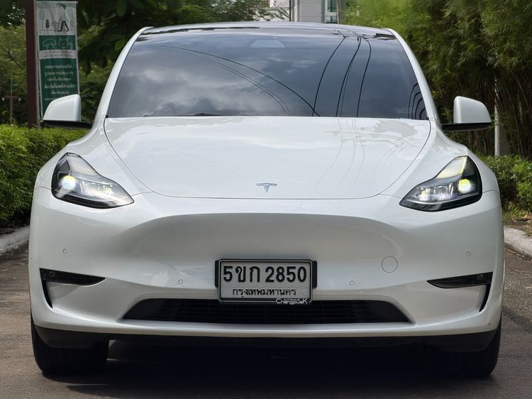 Tesla Model Y 2023 Long Range AWD Utility-car ไฟฟ้า ไม่ติดแก๊ส เกียร์อัตโนมัติ ขาว รูปที่ 3