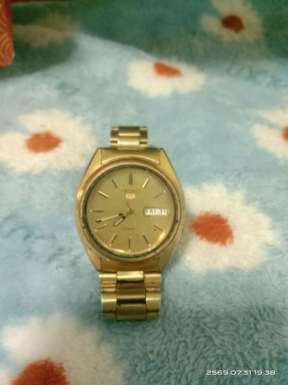 นาฬิกา **Seiko 5 Automatic (หน้าทอง/ตัวเรือนทอง)