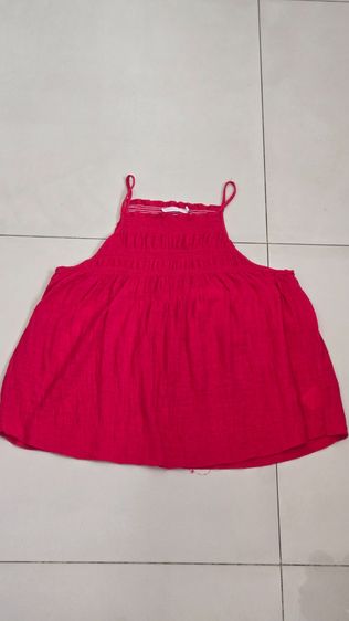 Lush Red Sleeveless Lightweight Crinkle Gauze Fabric Blouse