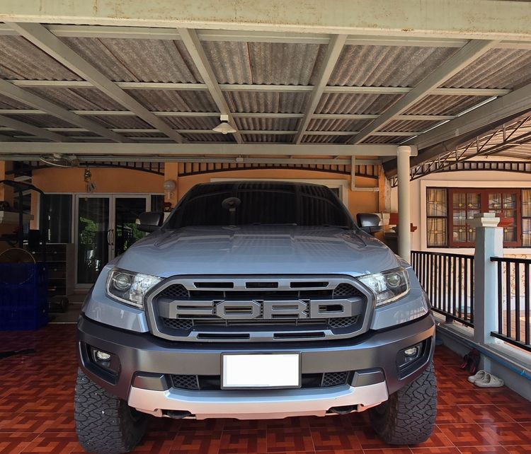 Ford Ranger 2018 Raptor 2.0 Bi-Turbo 4WD Pickup ดีเซล ไม่ติดแก๊ส เกียร์อัตโนมัติ เทา