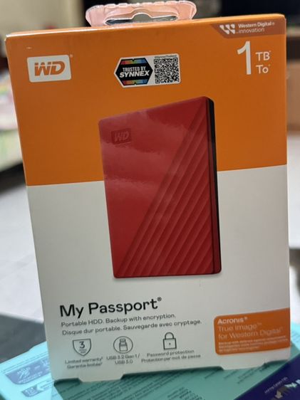 ที่เก็บข้อมูลและเมมโมรี่การ์ด External 1 TB EXT HDD 2.5'' WD MY PASSPORT RED