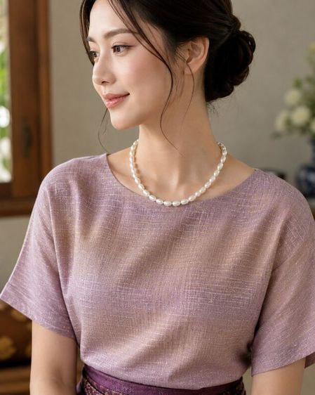🔖สร้อยไข่มุกแท้ (Freshwater Pearl) ทรงรี เกรดสวยมาก งานจากญี่ปุ่น รูปที่ 11