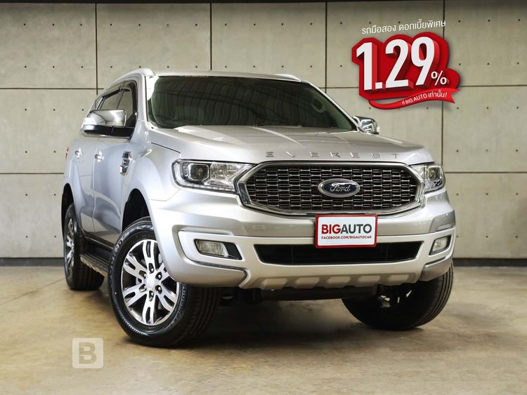 Ford Everest 2021 2.0 Titanium Utility-car ดีเซล ไม่ติดแก๊ส เกียร์อัตโนมัติ บรอนซ์เงิน