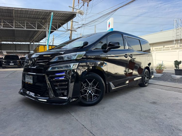 Toyota Vellfire 2018 2.5 HV X 4WD Van ไฮบริด ไม่ติดแก๊ส เกียร์อัตโนมัติ ดำ รูปที่ 2
