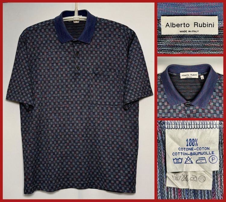 ⚠️MADE IN ITALY‼️เสื้อโปโล Alberto Rubini ของแท้ แบรนด์เนมหรูอิตาลี