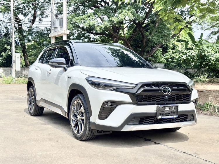 Toyota Corolla Cross 2022 1.8 Hybrid Premium Safety GR Sport Utility-car ไฮบริด เกียร์อัตโนมัติ ขาว รูปที่ 2