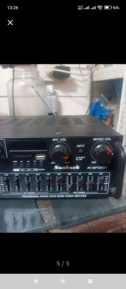 เพาเวอร์แอมป์ 400*400W RMS สภาพใหม่มาก มีบลูทูธในตัว รองรับไมค์ได้ 4ตัว รูปที่ 5