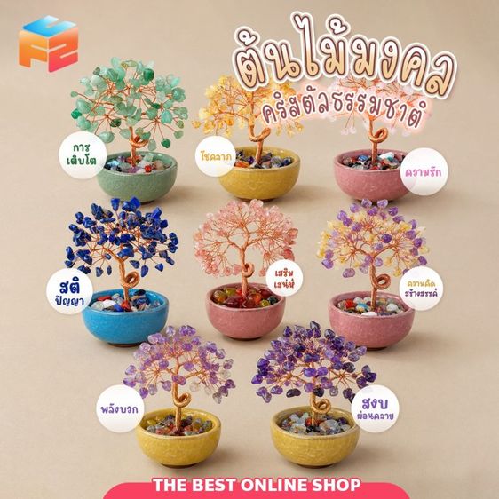 อื่นๆ ต้นไม้มงคลคริสตัลซิทริน 9 กิ่ง พร้อมหินสี เสริมดวง โชคลาภ การเงิน ตั้งโต๊ะทำงาน ตกแต่งบ้าน ต้นไม้ประดับ เสริมฮวงจุ้ยต้นละ 199 บาท