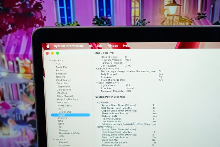 Apple MacBook Pro 13 M2 Chip ram8 ssd256 จอ13.3 QHD Cycle count เพียง 133 ครั้ง มีฟังก์ชั่นทัชบาร์ รีเซ็ตตัวเครื่องพร้อมใช้งาน ขายเพียง 20,9 รูปที่ 11