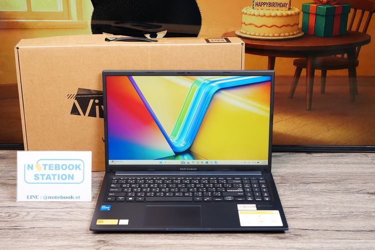 วินโดว์ 16 กิกะไบต์ ใช่ Asus Vivobook 15 i5-13420H Ram16 SSD512 จอ15.6นิ้ว FHD IPS สเปคสูงทำงานเก่ง จอใหญ่มีแป้นตัวเลขแยก ดีไซน์เรียบหรูเบาบาง เครื่องมีประกันศูนย์ 