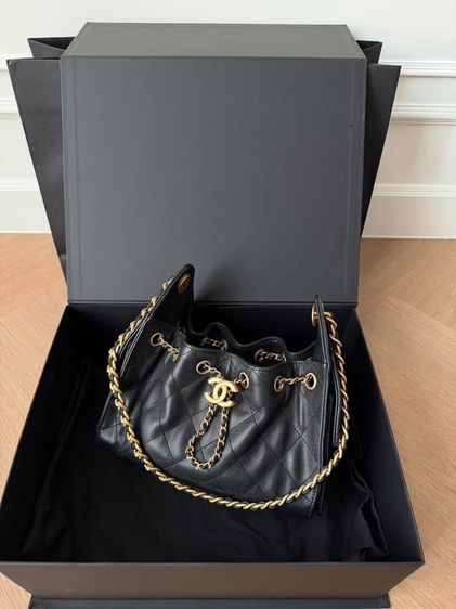 หนัง PU ไม่ระบุ ดำ Chanel 25 Y26Size Mini Full set Y26 shop thai