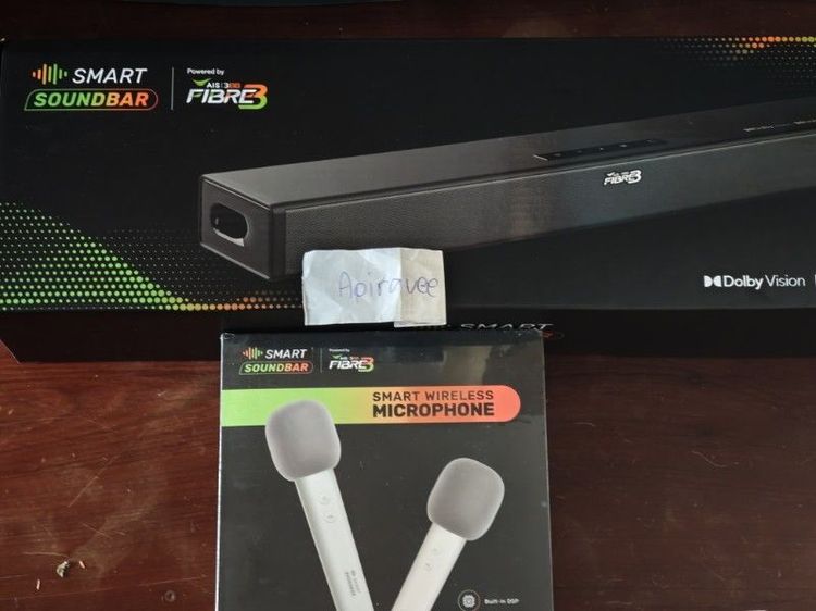 1/3ปล่อยต่อของใหม่ยังไม่แกะกล่อง SMART SOUNDBAR จาก AIS 3BB FIBRE3 และ SMART WIRELESS MICROPHONE ราคา 4200ระบบเสียง Dolby Atmos Android TV รูปที่ 3
