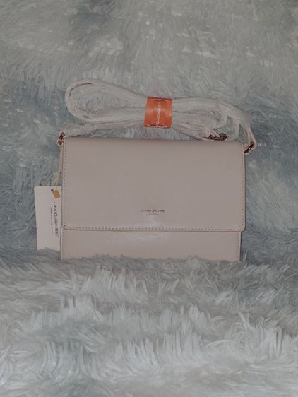 David Jones Paris กระเป๋าสะพายข้างผู้หญิง กระเป๋าขนาดเล็ก สีเบจ