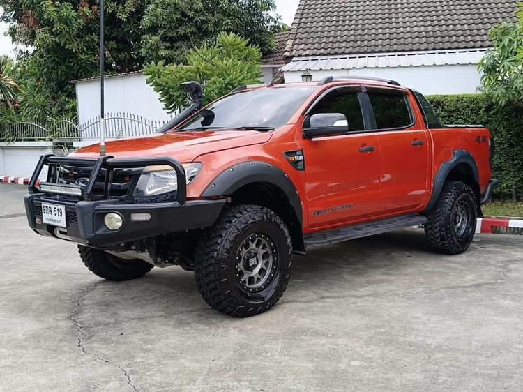 Ford Ranger 2014 3.2 Wildtrak 4WD Pickup ดีเซล ไม่ติดแก๊ส เกียร์อัตโนมัติ ส้ม รูปที่ 2